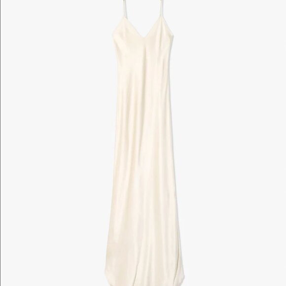 Nili Lotan Cami Silk Gown in Ivory XS - Picture 4 of 6